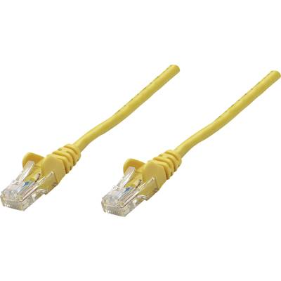 Dva žlté ethernetové káble s priehľadnými konektormi, ktoré sa používajú na sieťové pripojenia.