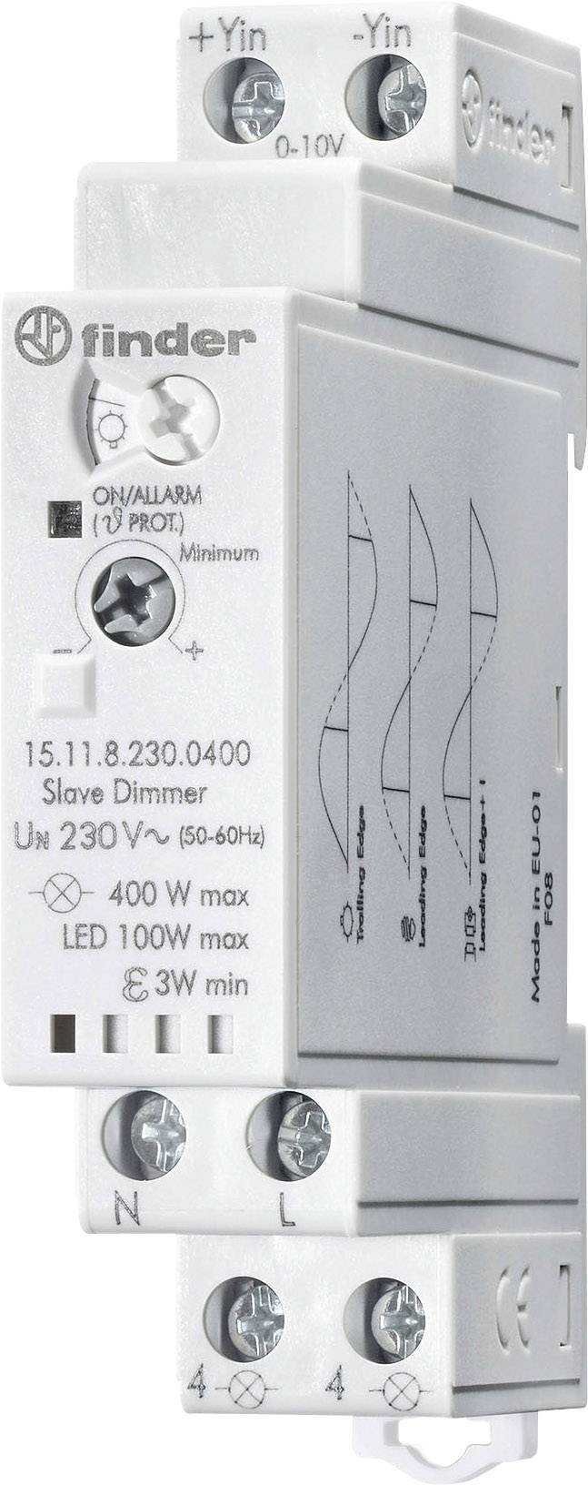 Finder Dimmer per guida DIN 1 pz. 15.11.8.230.0400 Tensione di funzionamento:230 V/AC