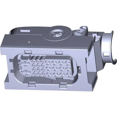 Zobrazenie elektrického konektora, pohľad z boku so všetkými viditeľnými pripojeniami a konštrukciou.