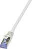 LogiLink CQ4022S RJ45 sieťové káble, prepojovacie káble CAT 6A S/FTP 0.50 m sivá pozlátené kontakty, samozhášavý, s ochranou 1 ks