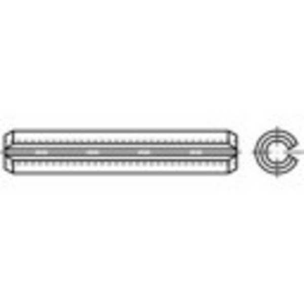 TOOLCRAFT TO-410754  upínacie kolíky (Ø x d) 12 mm x 45 mm pružinová ocel  25 ks