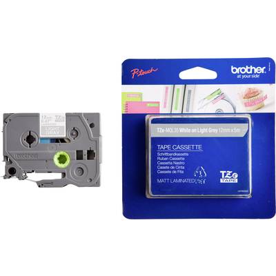 etikety Brother TZe, TZ TZe-MQL35 Farba pásky: svetlo šedá Farba písma:biela 12 mm 5 m-0