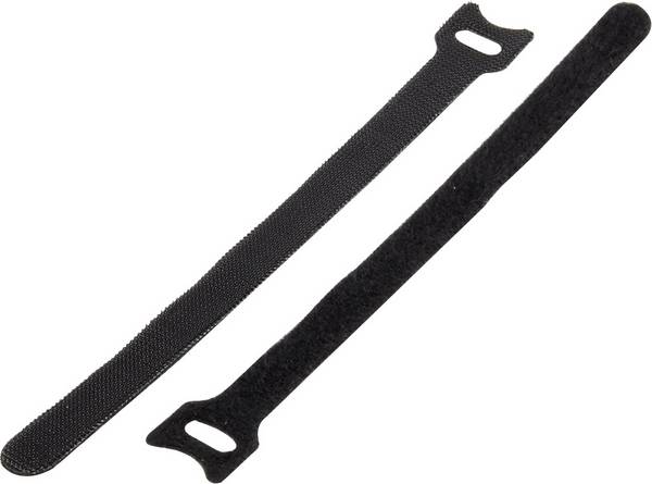 Basetech 98001c371 káblový manažér na suchý zips na spojovanie háčiková a flaušová časť (d x š) 250 mm x 13 mm čierna 1 ks