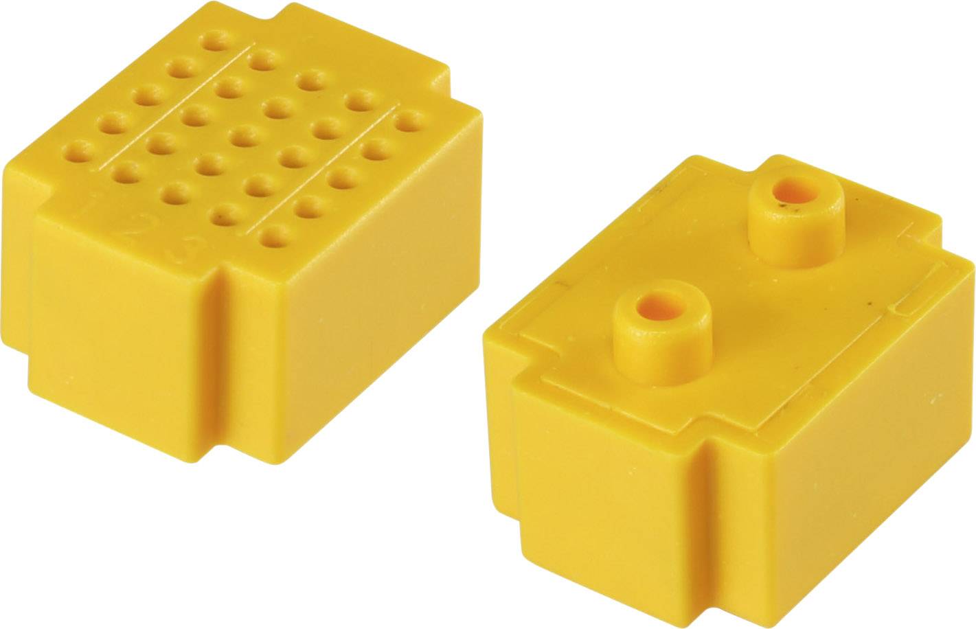 TRU COMPONENTS Breadboard Geel Totaal aantal polen 25 (l x b) 20 mm x 15 mm 1 stuk(s) afbeelding
