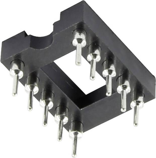 TRU COMPONENTS 1571705 IC-fitting Rastermaat: 2.54 mm, 7.62 mm Aantal polen: 10 1 stuk(s) afbeelding