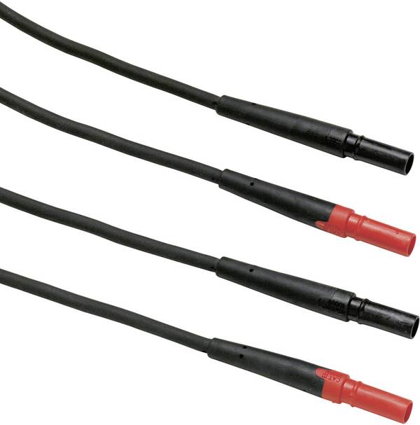 Fluke TL27 sada bezpečnostných meracích vodičov [zástrčka 4 mm - zástrčka 4 mm] 1.50 m červená, čierna 1 ks