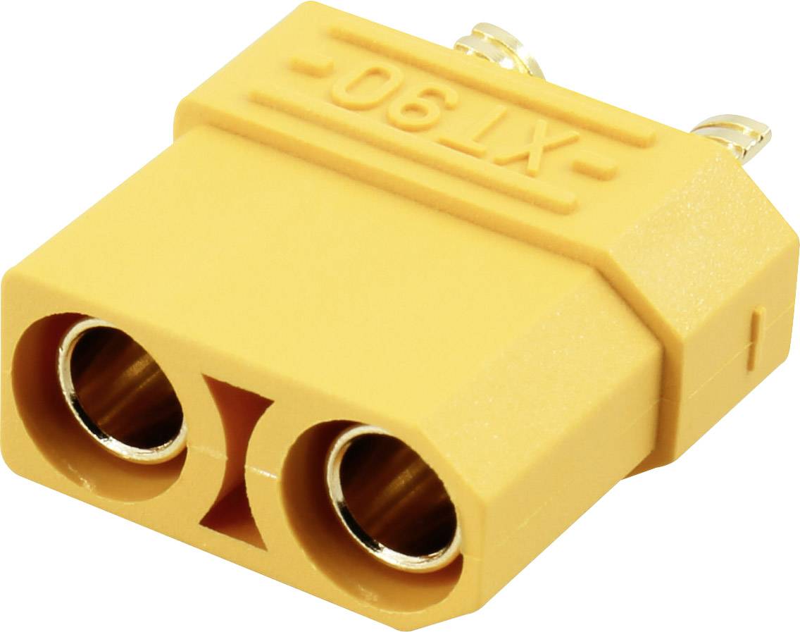 Reely RE-6702315 zástrčkový konektor k prepojeniu akumulátora a regulátora RC modelu XT90 pozlátené 1 ks