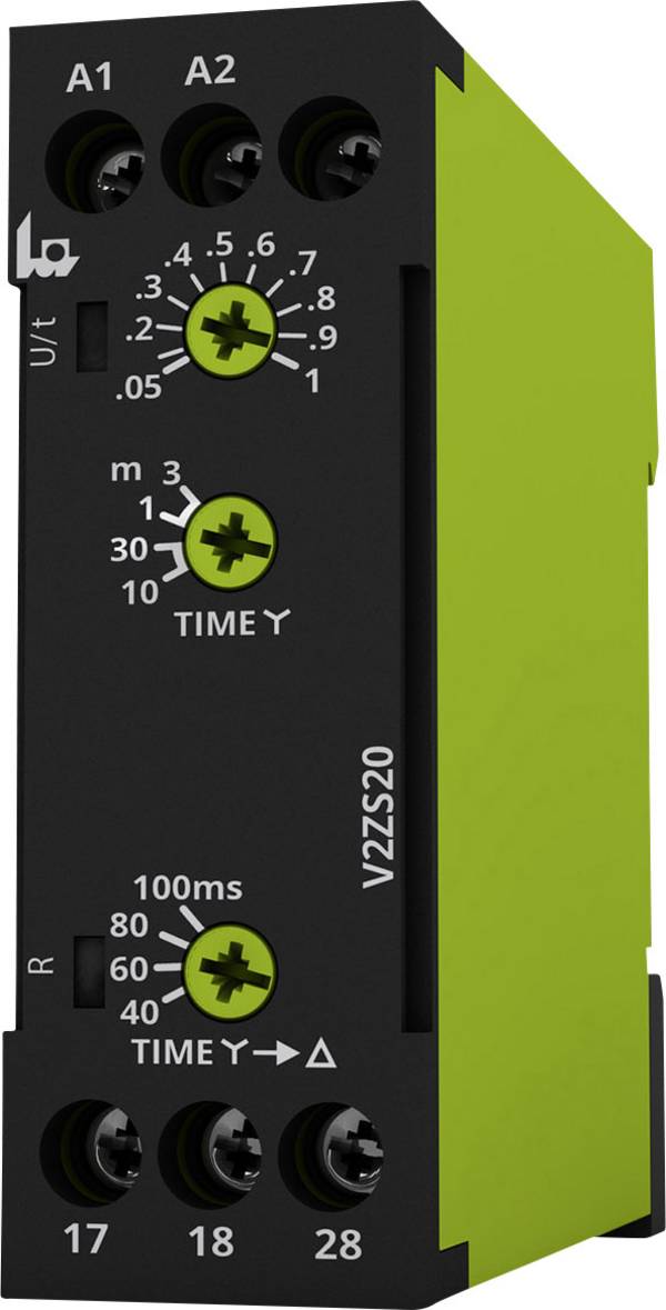 tele V2ZS20 12-240V AC/DC 125300 časové relé, 0.04 - 180 s, 277 V/AC, 5 A, 1 ks