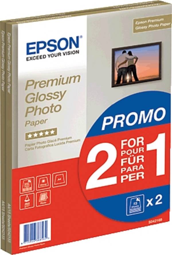 Epson Premium Glossy Photo Paper C13S042169 fotografický papier A4 255 g/m² 30 listov vysoko lesklý