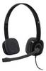 Logitech H151 Headset otvorená (On Ear) káblové, 981-000589, stereo, čierna, Redukcia šumu mikrofónu, Potlačenie hluku