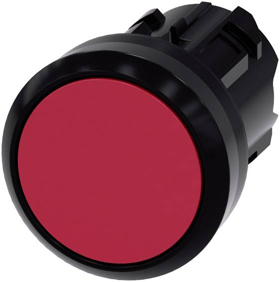 Siemens 3SU10000AB200AA0 3SU1000-0AB20-0AA0 Pulsante Piatto, Anello frontale in plastica Rosso 1 pz.