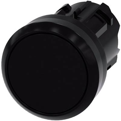 Siemens 3SU1000-0AB10-0AA0 tlačidlo plochý hmatník, plastový predný prstenec čierna 1 ks