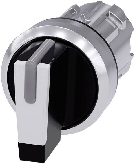 Siemens 3SU10522BL600AA0 3SU1052-2BL60-0AA0 Interruttore a levetta Anello frontale in metallo, Lucido Nero, Bianco 2 x 45 ° 1 pz.