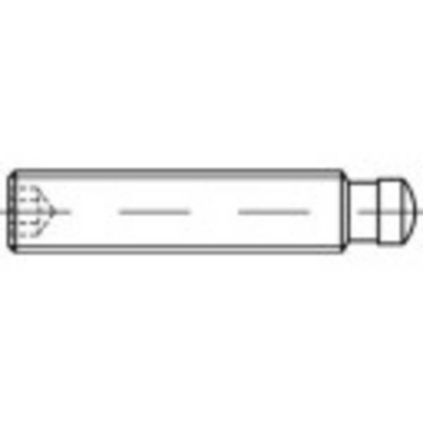 TOOLCRAFT  138189 nastavovacia skrutka M6 50 mm ocel leštené 10 ks