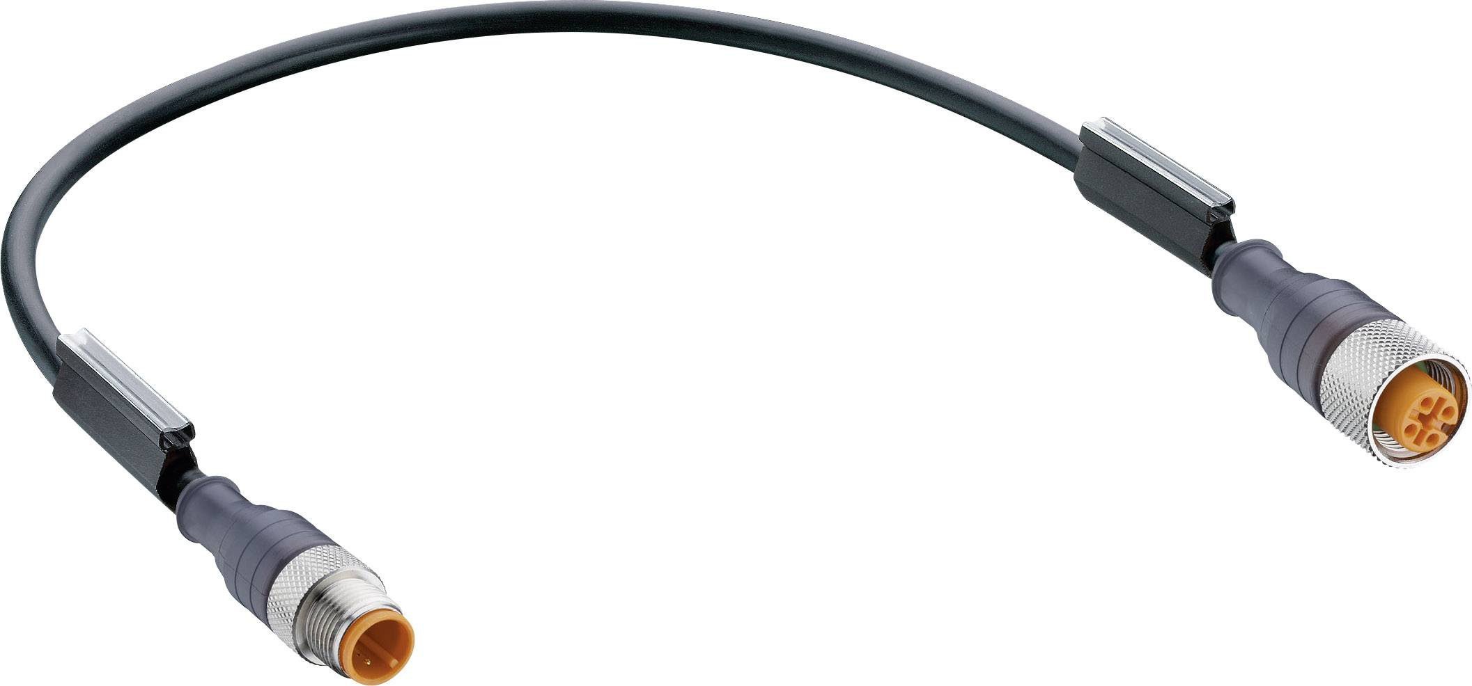 Belden 11821-1 Connettore confezionato per sensore o attuatore M12 Spina dritta, Presa dritta 30.00 cm Numero di poli: 4 1 pz.