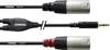 Cordial audio káblový adaptér [1x jack zástrčka 3,5 mm - 2x XLR zástrčka] 1.80 m čierna