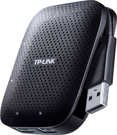 Čierny TP-Link WLAN adaptér s USB pripojením, kompaktný a prenosný, vhodný pre mobilný prístup na internet.