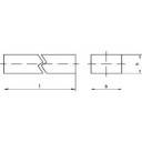 TOOLCRAFT 138542 Acciaio C45 + C Linguetta (L x L) 1000 mm x 6 mm 6 mm 1 pz.