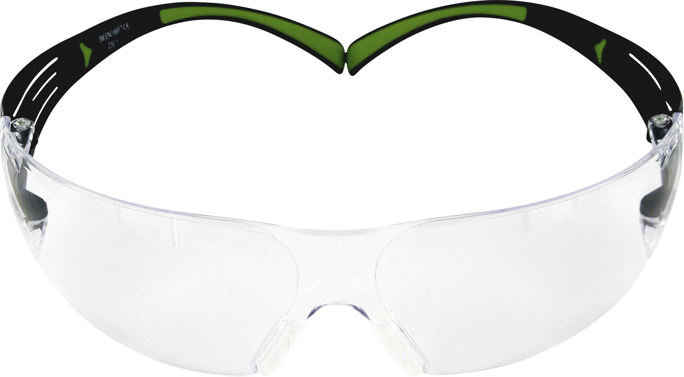 3M SecureFit 400 SF401AF Occhiali di protezione Nero, Verde