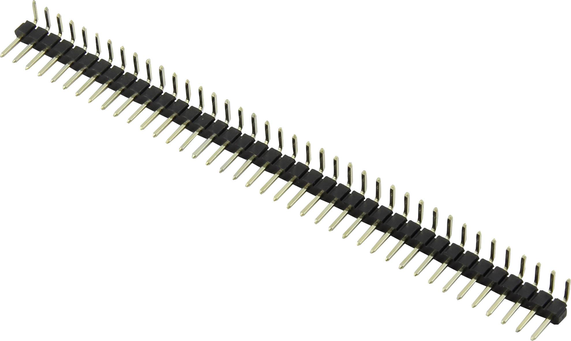 Priama rada kolíkových líšt používaná pre elektrické prepojenia v elektronických zariadeniach.