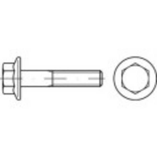 TOOLCRAFT  1067563 šesťhranné skrutky s prírubou M6 16 mm vonkajší šesťhran DIN 6921   nerezová ocel A2 200 ks