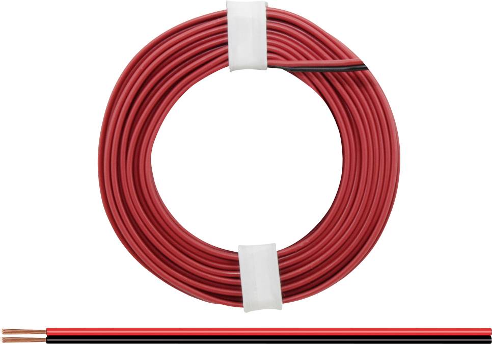 Donau Elektronik 218-5 Cavo per cablaggi 2 x 0.14 mm² Rosso, Nero 5 m