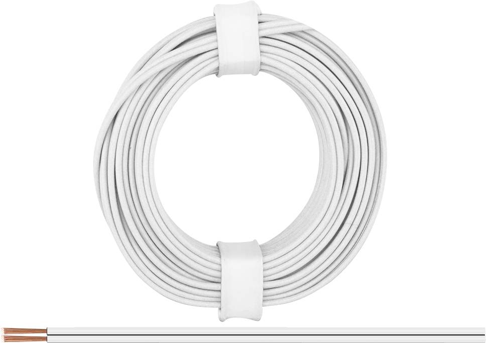 Donau Elektronik 218-55 Cavo per cablaggi 2 x 0.14 mm² Bianco 5 m