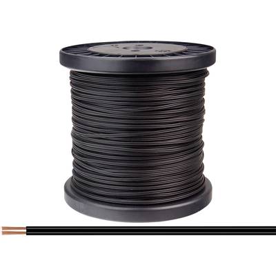 Čierna káblovka s medenými vodičmi v priečnom reze, vhodná pre elektrické inštalácie alebo elektronické projekty.