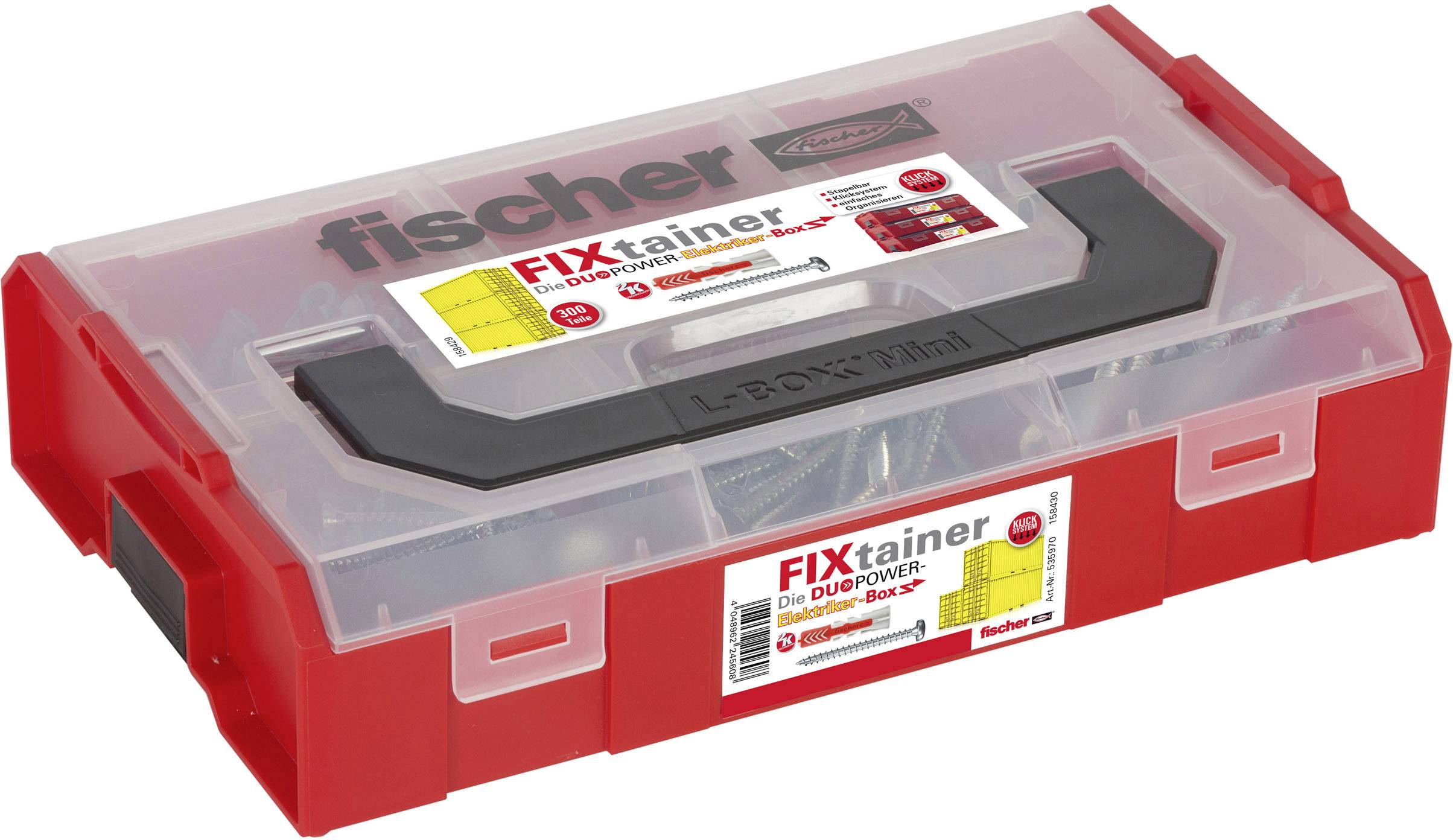 Fischer DUOPOWER súprava hmoždiniek 535970 300 dielov