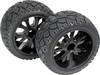 Absima 1:10 buggy kompletné kolesá Tarmac forward 5-lúčový čierna 1 pár