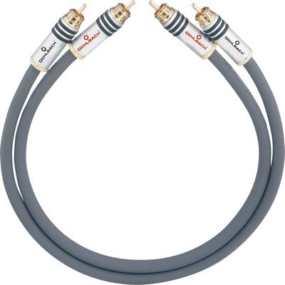 cinch audio prepojovací kábel [2x cinch zástrčka - 2x cinch zástrčka] 1.25 m antracitová pozlátené kontakty Oehlbach NF 