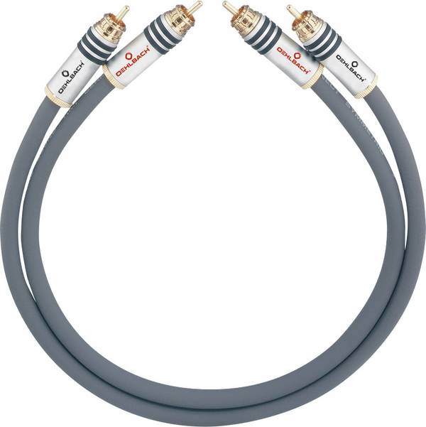 cinch audio prepojovací kábel [2x cinch zástrčka - 2x cinch zástrčka] 4.25 m antracitová pozlátené kontakty Oehlbach NF 14 MASTER