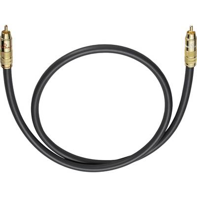 cinch audio prepojovací kábel [1x cinch zástrčka - 1x cinch zástrčka] 10.00 m antracitová pozlátené kontakty Oehlbach NF