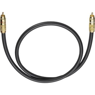 cinch audio prepojovací kábel [1x cinch zástrčka - 1x cinch zástrčka] 2.00 m antracitová pozlátené kontakty Oehlbach NF 