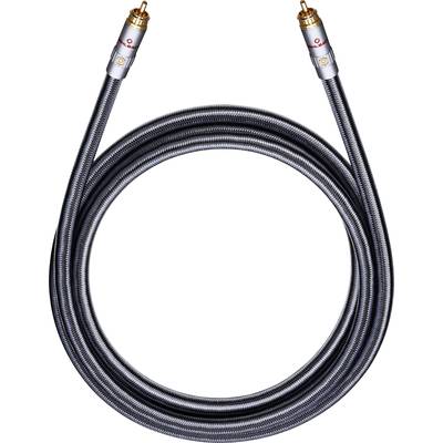 Oehlbach 13306 cinch audio prepojovací kábel [1x cinch zástrčka - 1x cinch zástrčka] 6.60 m čierna pozlátené kontakty