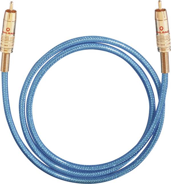 cinch digitálny prepojovací kábel Oehlbach 107010, [1x cinch zástrčka - 1x cinch zástrčka], 10.00 m, modrá
