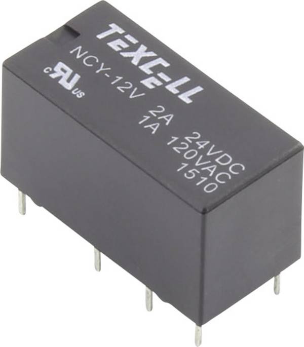 Texcell NCY-12V, 1405600 relé do DPS, monostabilný, 1 cievka, 60 V/DC, 240 V/AC, 2 A, 1 ks