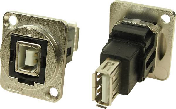 Adaptér XLR, zásuvka USB B 2.0 na zásuvku USB A 2.0 adaptér, vstavateľný CP30207NM CP30207NM Cliff Množstvo: 1 ks
