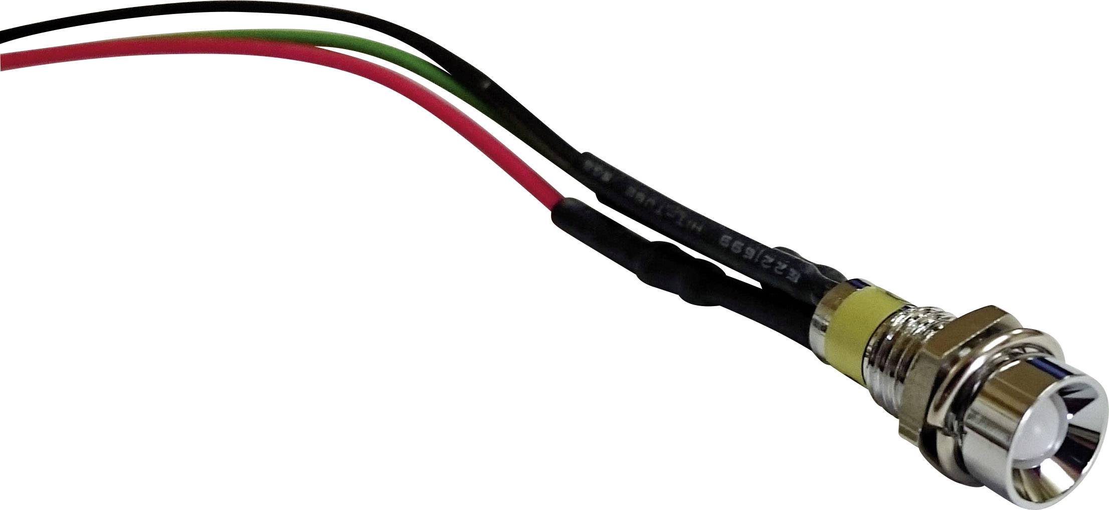 LED-signallampe flerfarvet rød, grøn 12 V/DC BD-0608 12 V