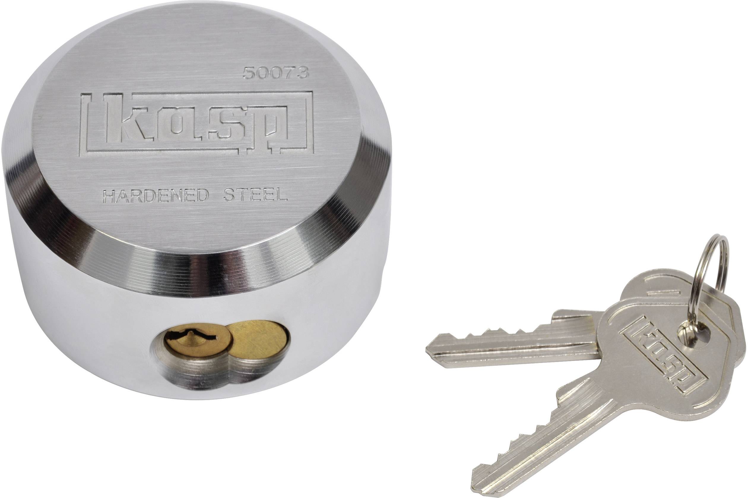 Kasp K50073LD prenosný zámok 73 mm strieborná na kľúč-1