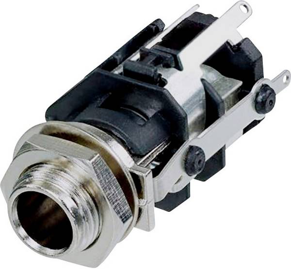 Rean AV RJ5VM-S-CON jack konektor 6.35 mm zásuvka, vstavateľná vertikálna Pólov: 5 stereo čierna 1 ks