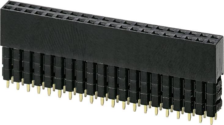 Čierny viacpinový konektor, vhodný pre elektronické prepojenia v zariadeniach alebo obvodoch.