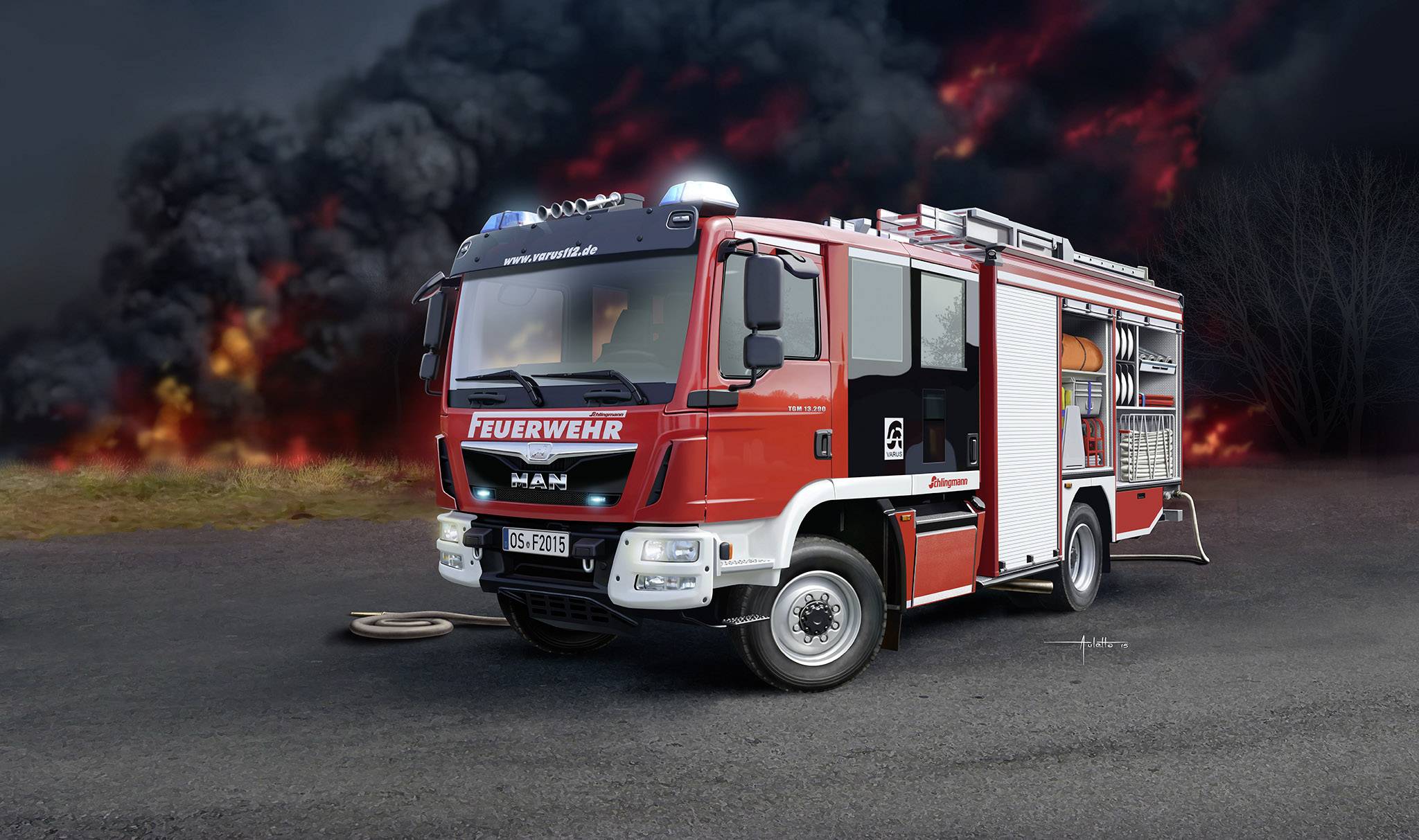 Camion in kit da costruire Revell 07452 Schlingmann HLF 20 Varus 4x4 1:24