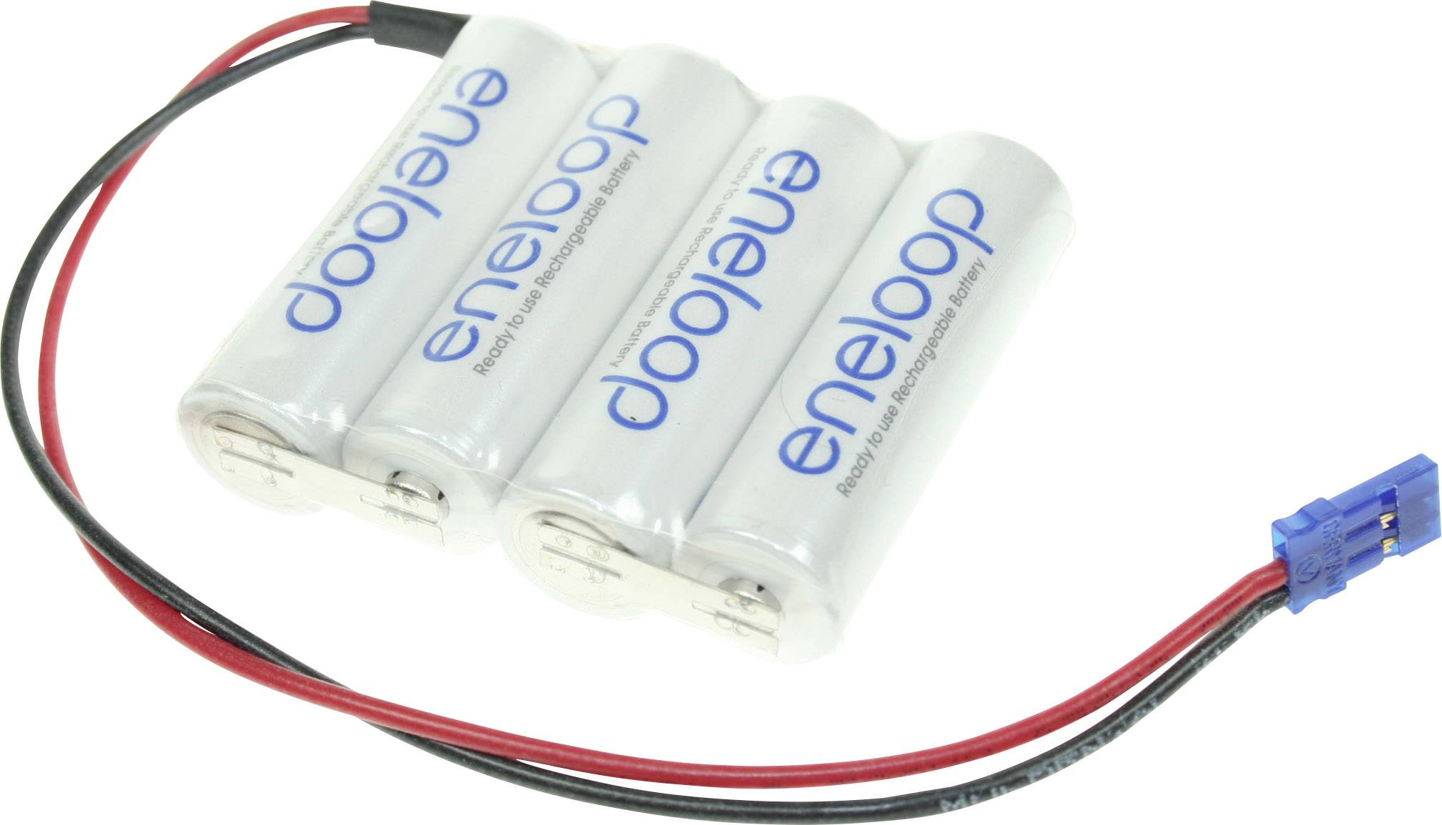 Pacco batteria 4x Stilo (AA) Panasonic eneloop Reihe F1x4 Graupner con cavo, con spina NiMH 4.8 V 1900 mAh