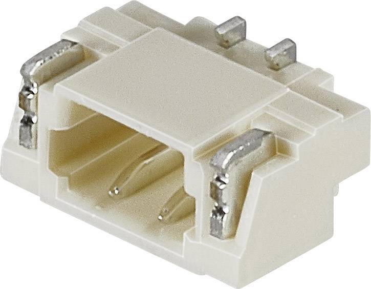 Biela elektrická zásuvka konektora s kovovými kontaktmi, vhodná pre dosku plošných spojov alebo káblové prepojenie.
