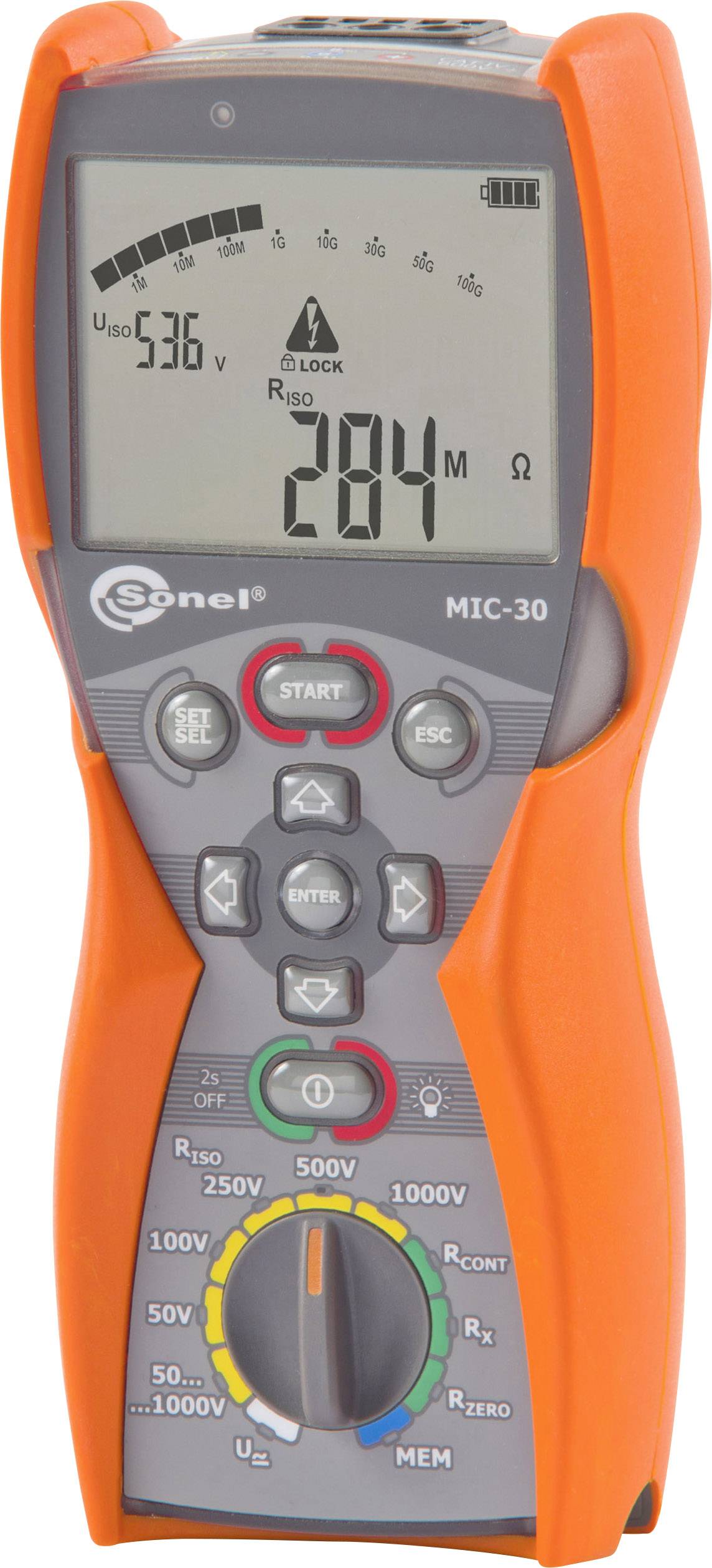 Sonel MIC-30 Misuratore di isolamento Calibrato (ISO) 50 V, 100 V, 250 V, 500 V, 1000 V 100 GΩ