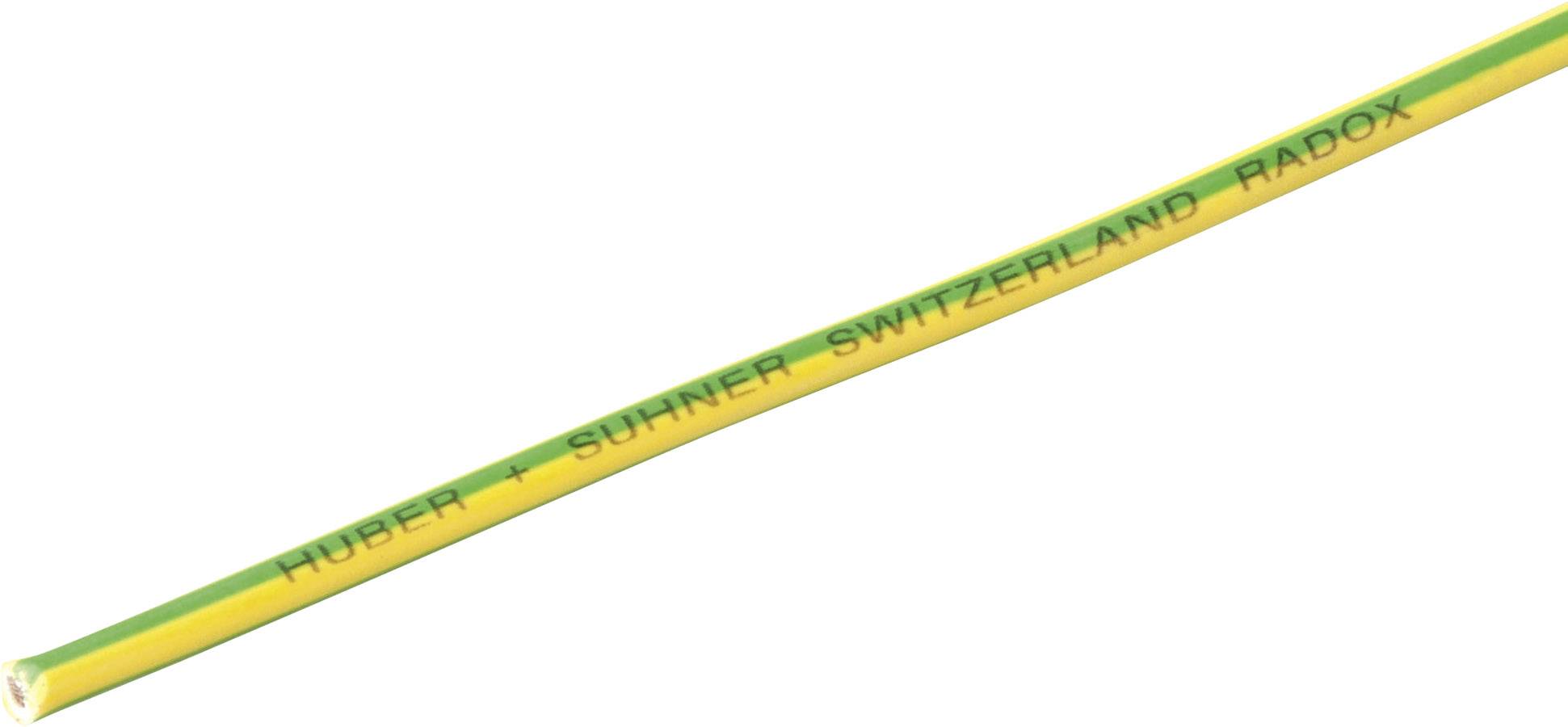Huber+Suhner 12420674 Tråd Radox® 155 1 x 0.50 mm² Grøn, Gul Metervare