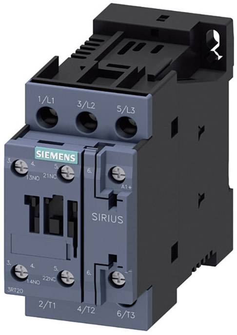 Siemens 3RT2028-1BB40 Contattore 3 NA 18.5 kW 24 V/DC 38 A con contatto ausiliario 1 pz.