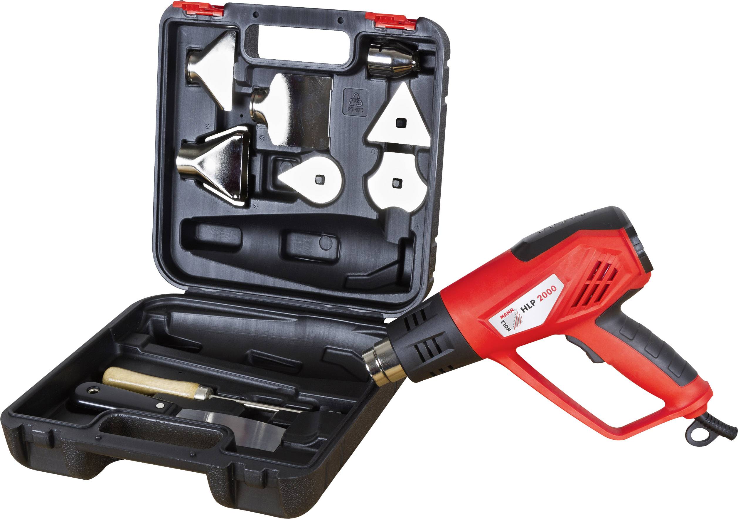 Holzmann Maschinen HLP2000_230V Termosoffiatore incl. accessori, incl. valigia 2000 W