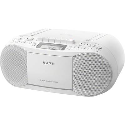 CD-rádio Sony CFD-S70W AUX, CD, kazeta funkcia záznamu biela